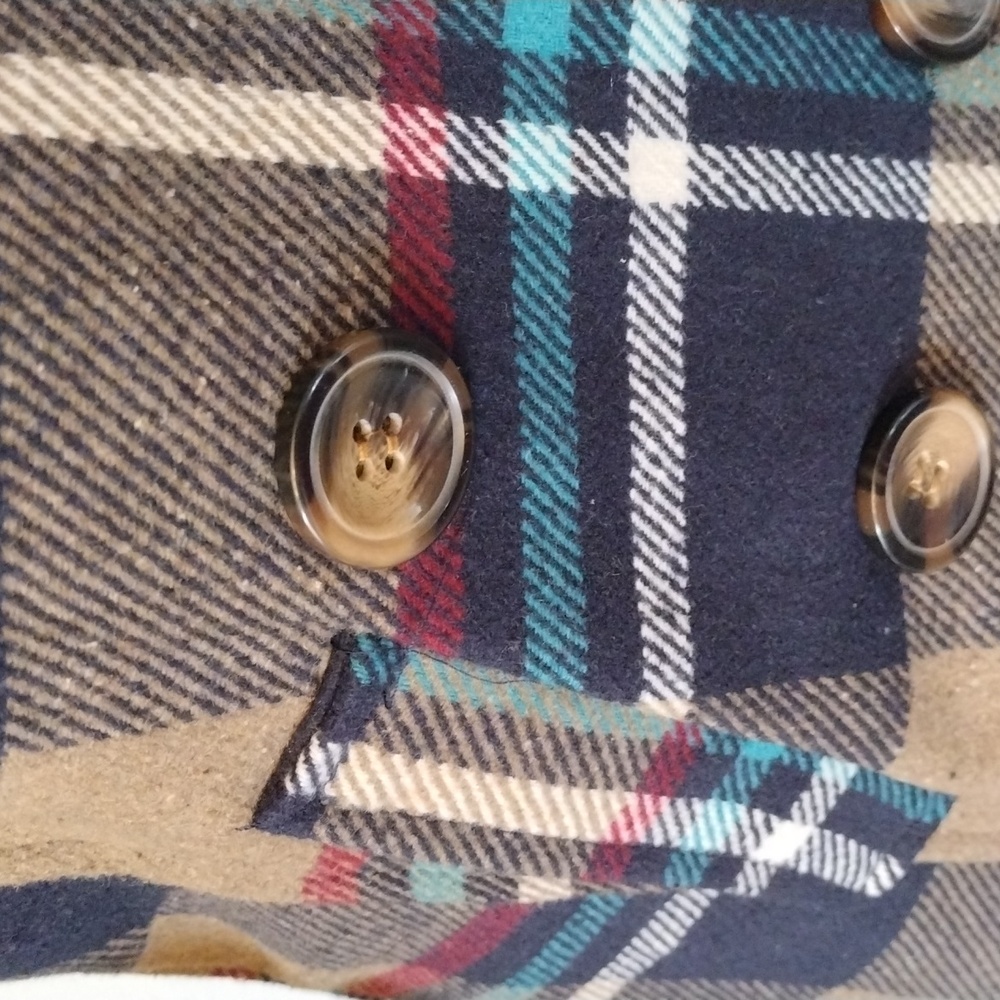 Me Jane Women's Plaid Peacoat Multi Color, Size XS - Picture 10 of 15